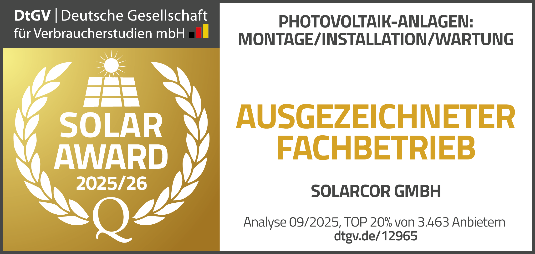 Solar Award 2025/26
